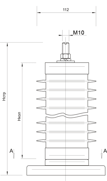 Ограничитель перенапряжения типа ОПНп-20КВ опорное исполнение